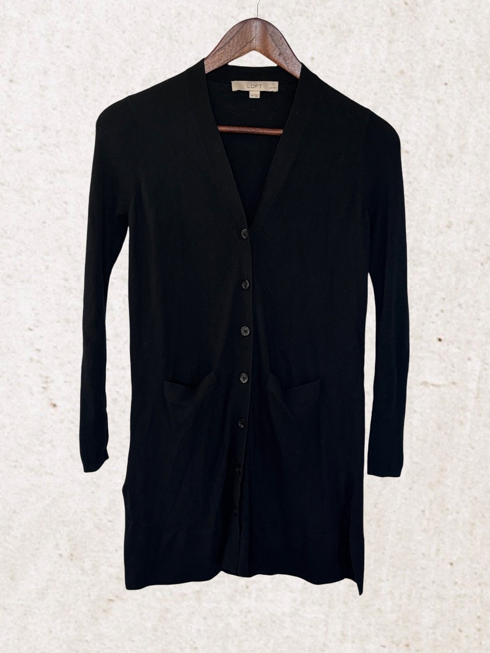 Loft Black Long Cardigan